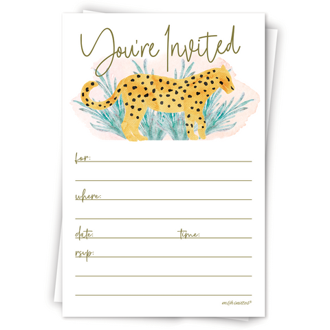 Cheetah Invitations