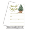 Watercolor Christmas Tree Holiday Invitations