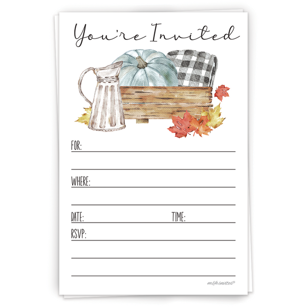 Rustic Fall Watercolor Invitations