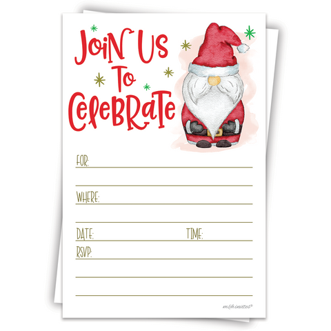 Gnome Christmas Invitations