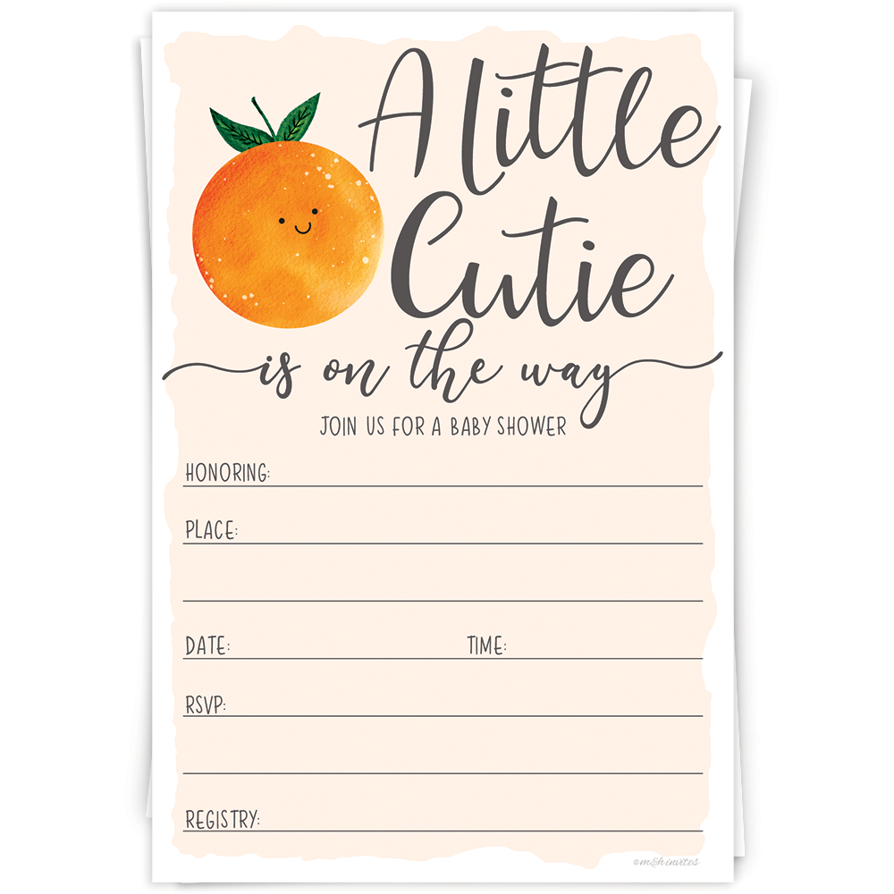 Little Cutie Baby Shower Invitations