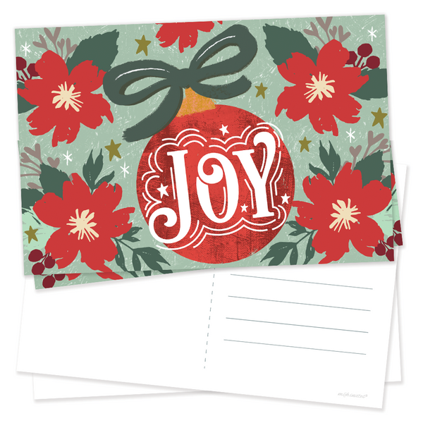 Joy Holiday Christmas Postcards