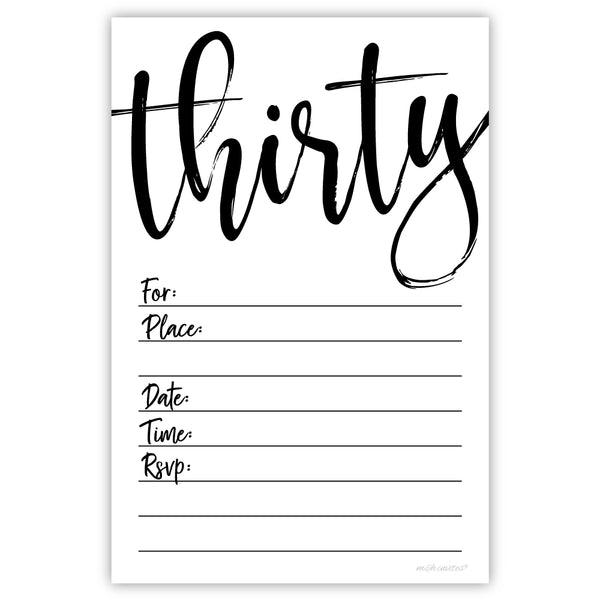 30th Birthday Party Invitations