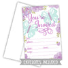 Butterfly Invitations - Purple Watercolor