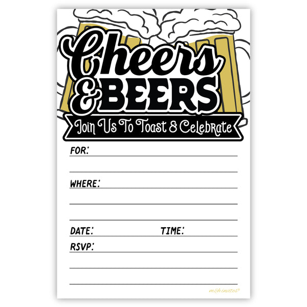 Cheers and Beers Party Invitations