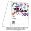 Girl Notebook Doodles Party Invitations