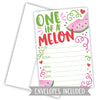 One in a Melon Invitations - Watermelon