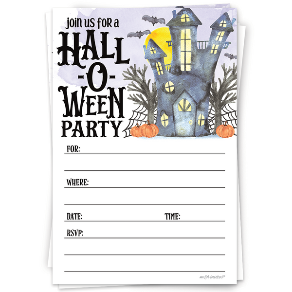 Halloween Haunted House Invitations