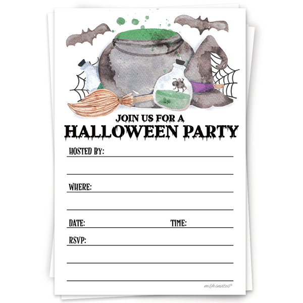 Halloween Witch Invitations
