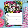 Leopard Print Girl Birthday Invitations