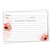 Floral Poppy Recipe Cards