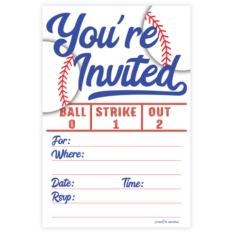 Baseball Invitations