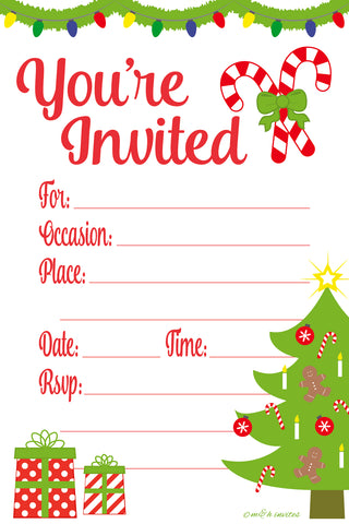 Kids Festive Christmas Invitations