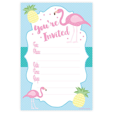 Flamingo Fun Party Invitations
