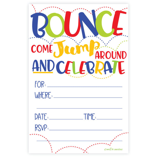 Bounce House Party Invitations