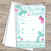 Mermaid Party Invitation - Under the Sea Theme
