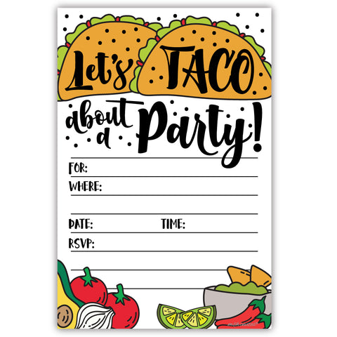 Fiesta Taco Party Invitations