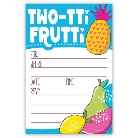 Two-Tii Fruitti 2nd Birthday Party Invitations